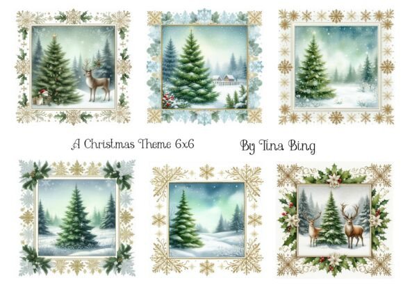 A Christmas Tree Scene Illustrations for Local Business Branding
