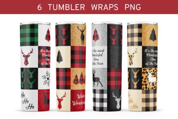 Buffalo Plaid Christmas Tumbler Wrap Png Review