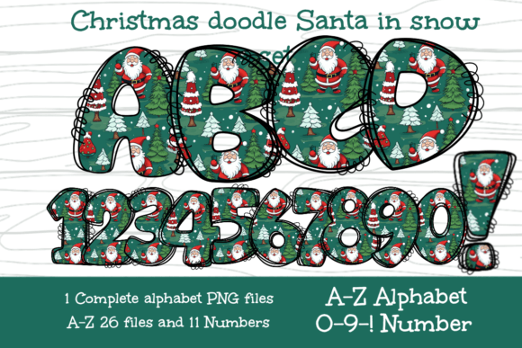 Christmas Alphabet Doodle Png Letter ABC Review
