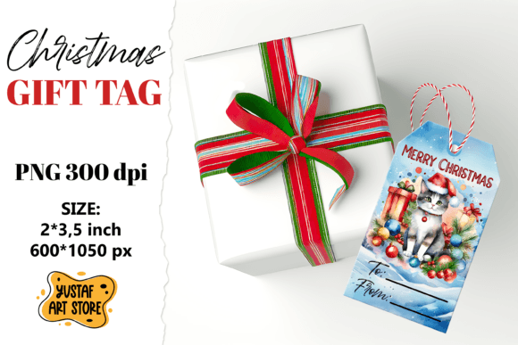 Christmas Gift Tags and Illustrations: A Designer’s Review of Christmas Cat Labels