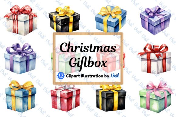 Christmas Giftbox Clipart Watercolor: A Review for Bloggers and Illustrations