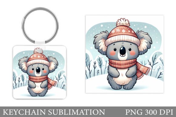 Christmas Koala Keychain Design for Illustrations and Blog Graphics
