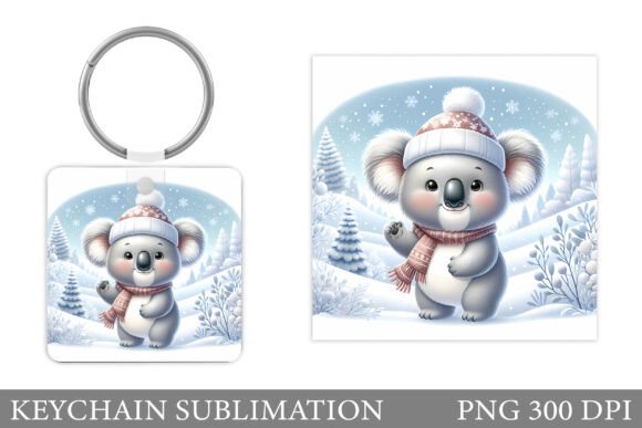 Christmas Koala Keychain Sublimation: A Brand Designer’s Review of Seasonal Illustrations