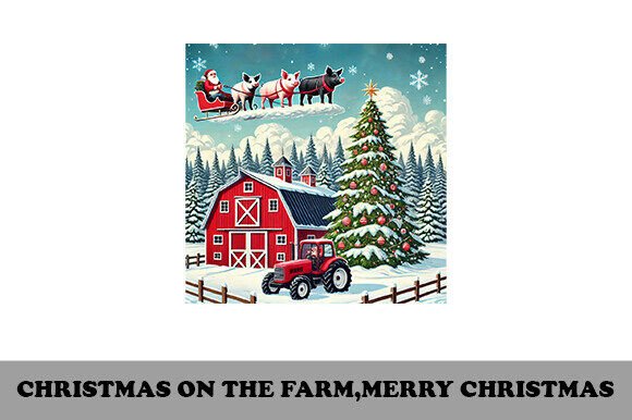Christmas on the Farm, Merry Christmas Illustrations Review
