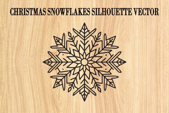 Christmas Snowflakes Silhouette Vector in Illustrations