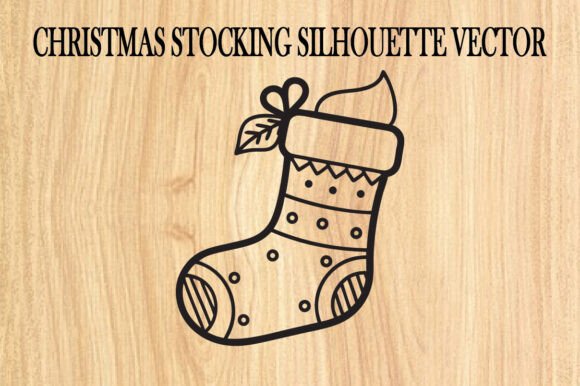 Christmas Stocking Silhouette Vector: A Modern Design Asset for Editorial Illustrations
