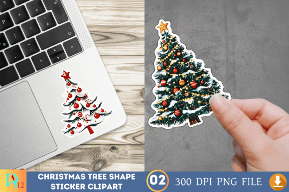 Christmas Tree Shape Sticker Clipart: A Brand Designer’s Review for Illustrations
