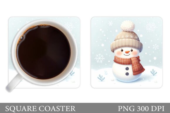Cute Snowman Coaster. Christmas Coaster: A Brand Designer’s Review of This Illustrations Asset