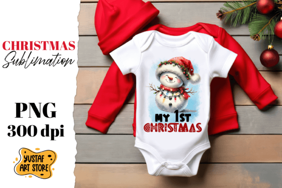 First Christmas Sublimation.Cute Snowman Illustrations Review