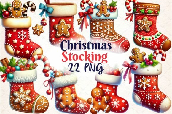 Gingerbread Christmas Stocking Clipart Review