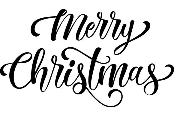Merry Christmas Lettering over White Bac: A Review for Bloggers and Designers