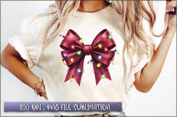 Pink Christmas Lights Coquette Bow PNG: A Designer’s Review