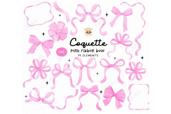 Pink Coquette Christmas Ribbon PNG Review for Illustrations