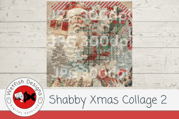 Shabby Christmas Collage 2: A Designer’s Review for Holiday Branding