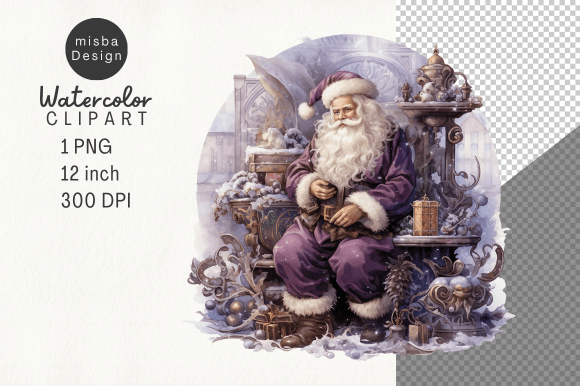 Vintage Christmas Santa Sublimation PNG Review