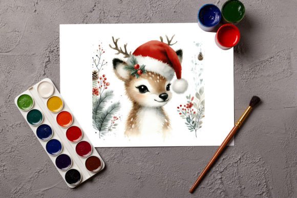 Watercolor Christmas Cute Deer Review for Digital Sellers