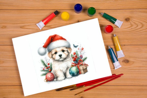 Watercolor Christmas Cute Dog Embroidery Review