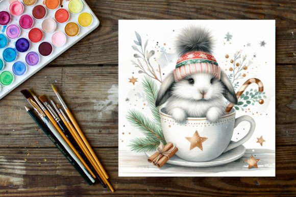 Watercolor Christmas Cute Rabbit Review: A Designer’s Take on This Illustrations Gem